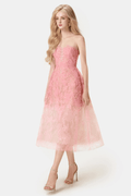 Pink Beaded Lace Dress - WEUXS