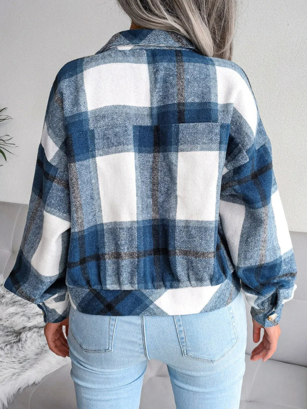 Plaid Cropped Shacket - View 25 | WEUXS
