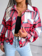 Plaid Cropped Shacket - View 16 | WEUXS