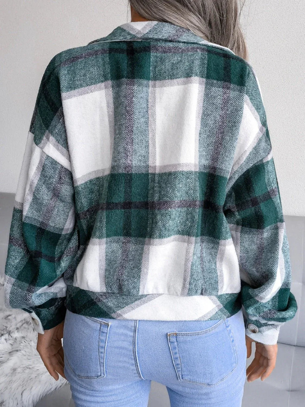 Plaid Cropped Shacket - View 15 | WEUXS