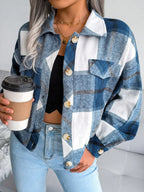 Plaid Cropped Shacket - View 23 | WEUXS
