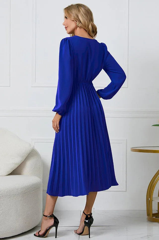 Midi Wrap Dress with Belt - View 15 | WEUXS