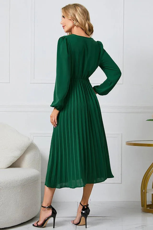Midi Wrap Dress with Belt - View 9 | WEUXS