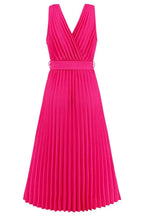 Sleeveless V-neck Maxi Dress with Belt - View 6 | WEUXS