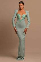 Pleated Sweetheart Bodycon Maxi Dress - WEUXS