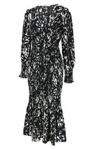 Printed V-Neck Smocked Midi Dress - View 11 | WEUXS