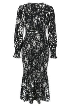 Printed V-Neck Smocked Midi Dress - View 12 | WEUXS