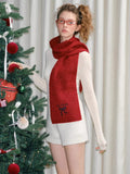 Embroidered Knit Scarf - View 6 | WEUXS