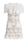 Renata Floral Embroidered Lace Mini Dress - WEUXS