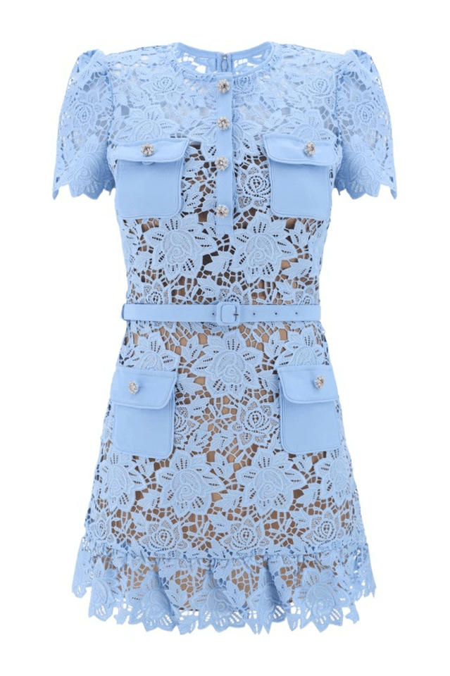 Renata Floral Embroidered Lace Mini Dress - WEUXS