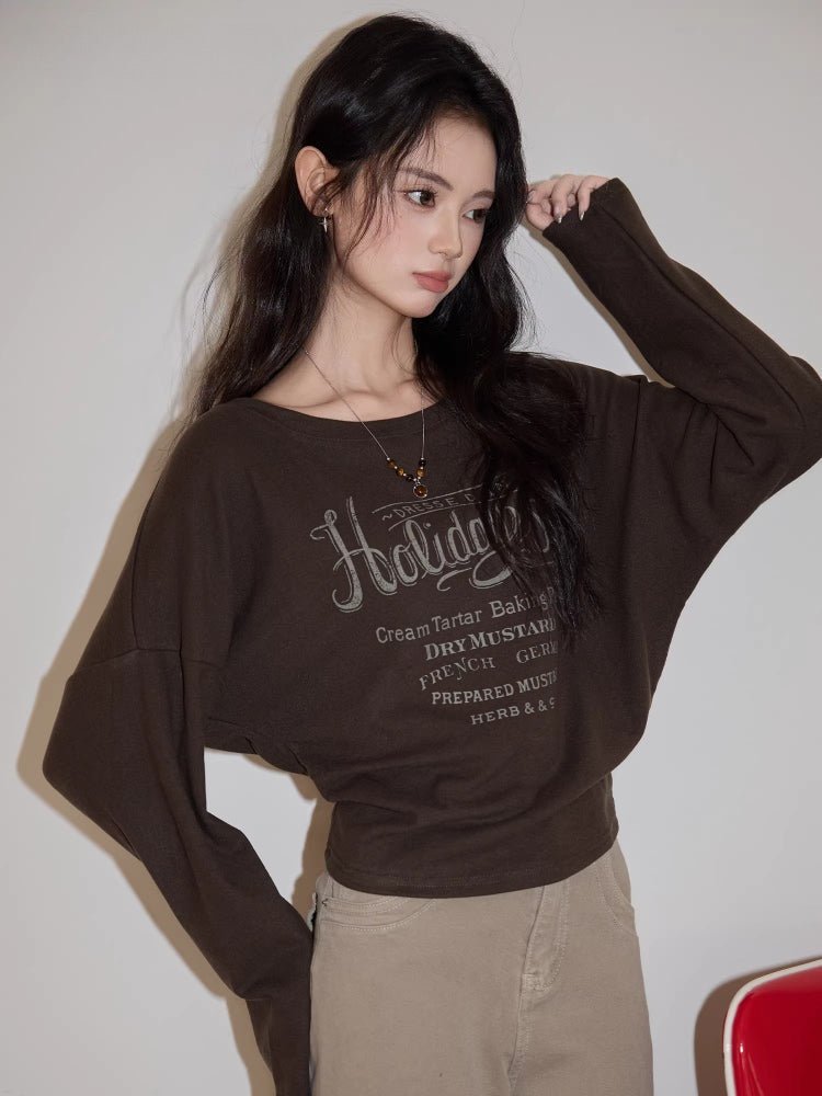 Casual outfit featuring a brown graphic print t-shirt.