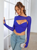 Mesh Corset Top - View 30 | WEUXS