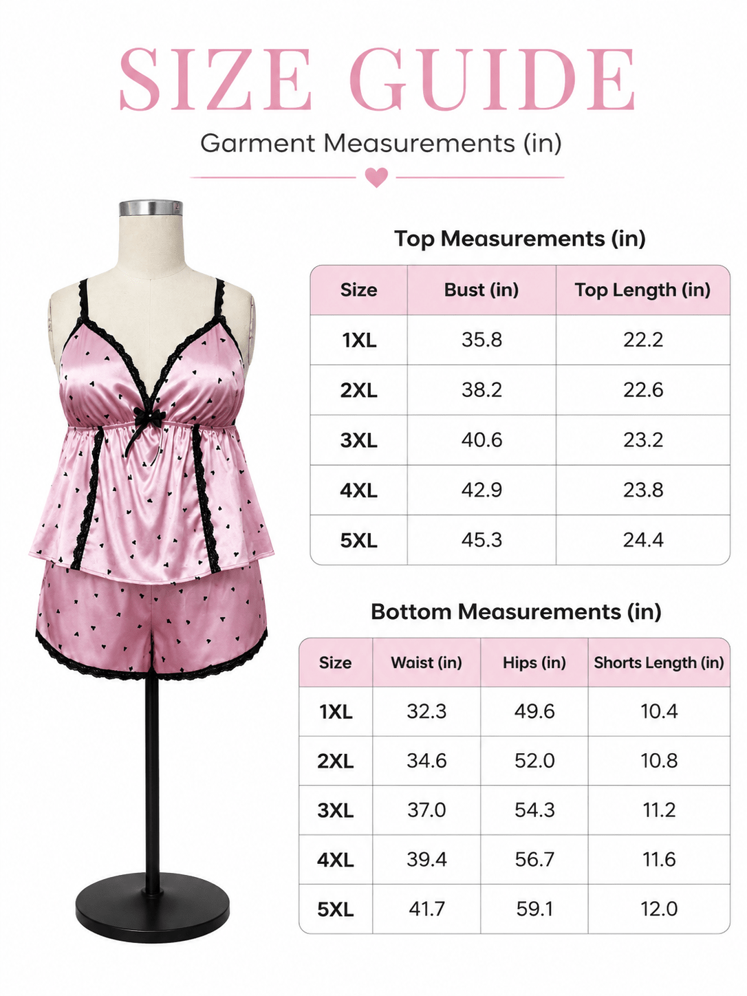Satin Pajama Set with Lace Trim - WEUXS