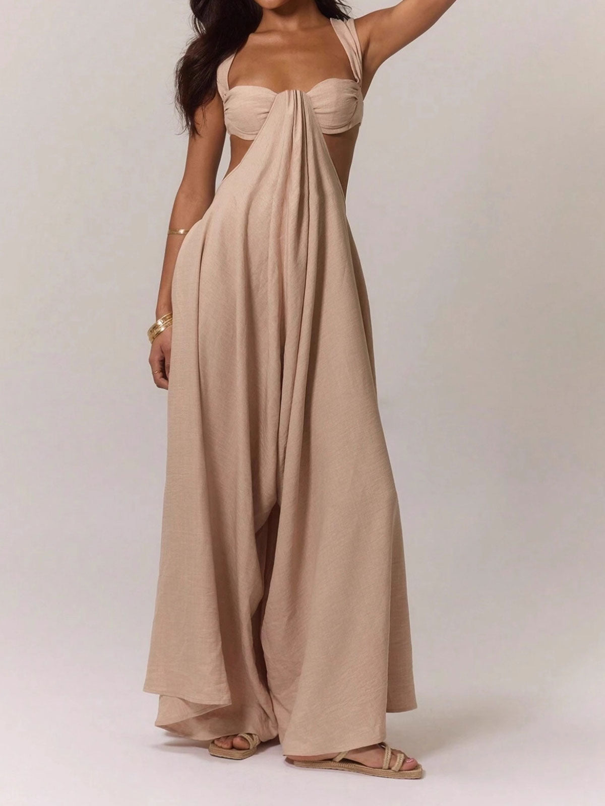 Wide Leg Jumpsuit Sweetheart Neckline Secondary image