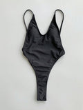 High Cut One Piece Swimsuit - View 6 | WEUXS
