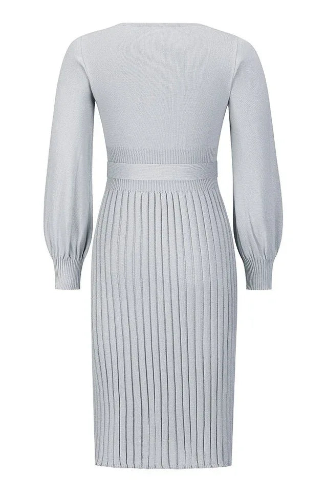 Long sleeve knit dress - View 13 | WEUXS