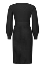 Sheath Ruched Long Sleeve Knit Dress - WEUXS