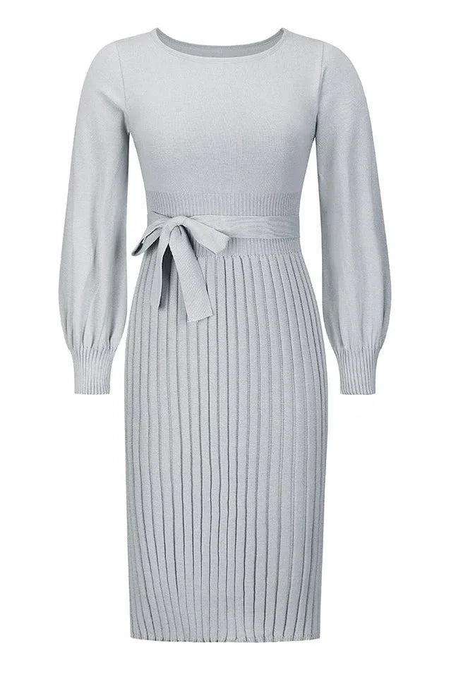 Long sleeve knit dress - View 11 | WEUXS