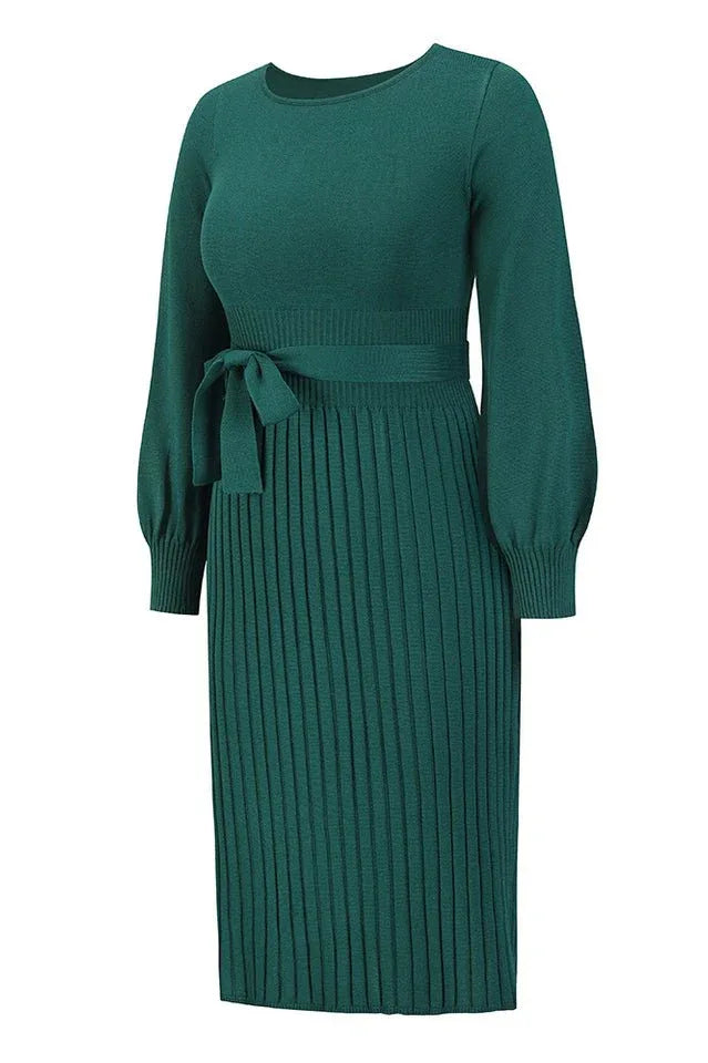 Long sleeve knit dress - View 6 | WEUXS