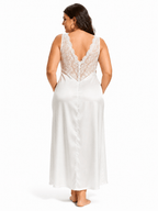 Silk-Like Nightgown Long Dress - WEUXS