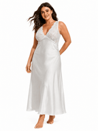 Silk-Like Nightgown Long Dress - WEUXS