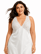 Silk-Like Nightgown Long Dress - WEUXS