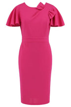 Slit Round Neck Flutter Sleeve Dress - WEUXS