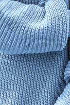 Slouchy Off-Shoulder Ribbed Knit Sweater Dress - WEUXS