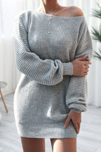 Ribbed knit sweater dress - View 13 | WEUXS