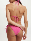 Metallic Triangle Bikini Set - View 9 | WEUXS