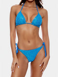 Sequin triangle bikini set - View 6 | WEUXS