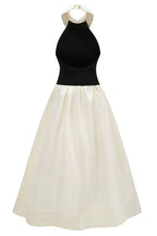Halter Neck Maxi Dress with Collar - View 7 | WEUXS