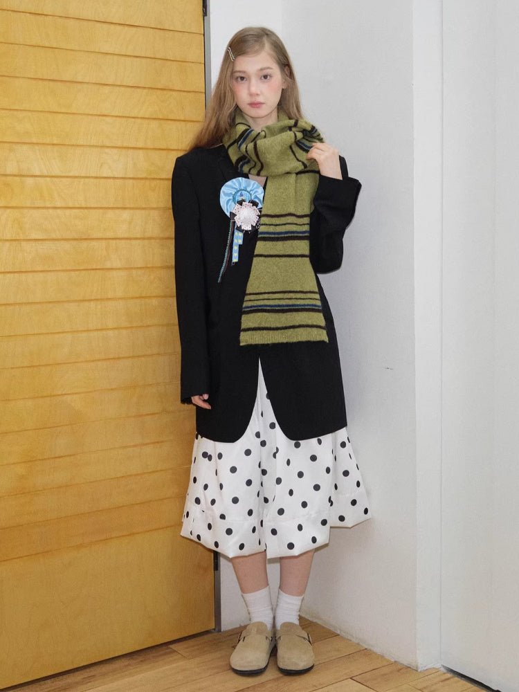 Striped Cashmere - Feel Scarf Pine Green - WEUXS