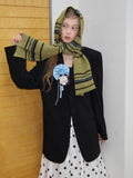Striped Cashmere - Feel Scarf Pine Green - WEUXS