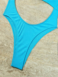 Ribbed high leg one piece swimsuit - View 6 | WEUXS