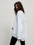 Oversized fleece crew neck sweatshirt - View 24 | WEUXS