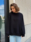 Ultimate Oversized Fleece Crew Neck Sweatshirt - WEUXS