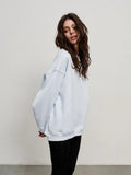 Oversized fleece crew neck sweatshirt - View 23 | WEUXS