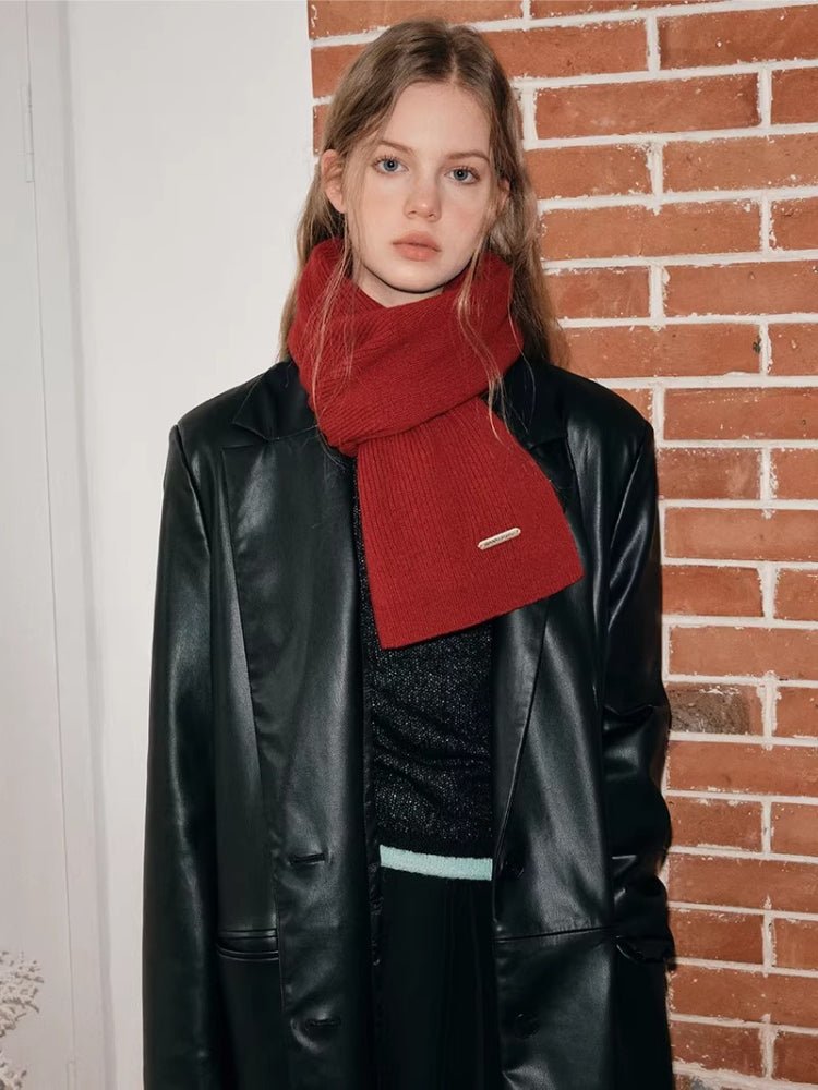 Unisex 100% Australian Wool Fine Knit Scarf - View 6 | WEUXS