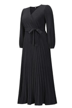 V Neck Pleated Maxi Dress - View 22 | WEUXS