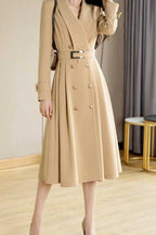 V-Neck Trench Coat - WEUXS