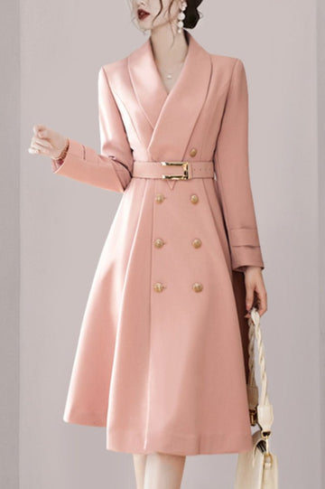 V - Neck Trench Coat - WEUXS