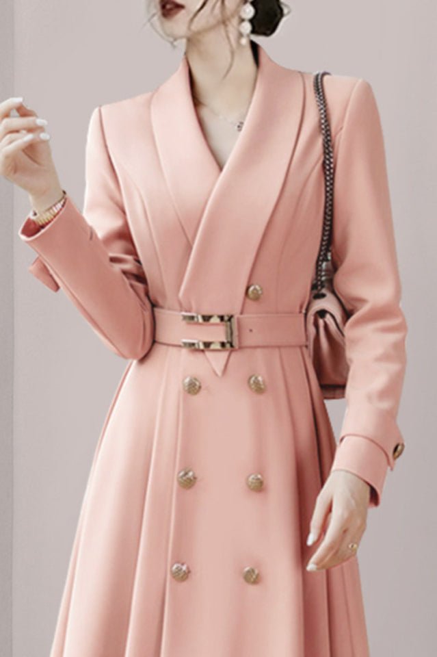 V - Neck Trench Coat - WEUXS
