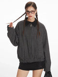 Vintage Reversible Plaid Bomber Jacket - WEUXS