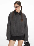 Vintage Reversible Plaid Bomber Jacket - WEUXS