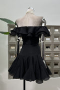Vita Off Shoulder Ruffle Mini Dress - WEUXS