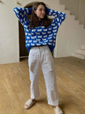 Whimsical Sheep Jacquard Knit Sweater - WEUXS