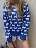 Sheep Jacquard Knit Sweater - View 6 | WEUXS