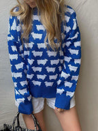 Sheep Jacquard Knit Sweater - View 6 | WEUXS