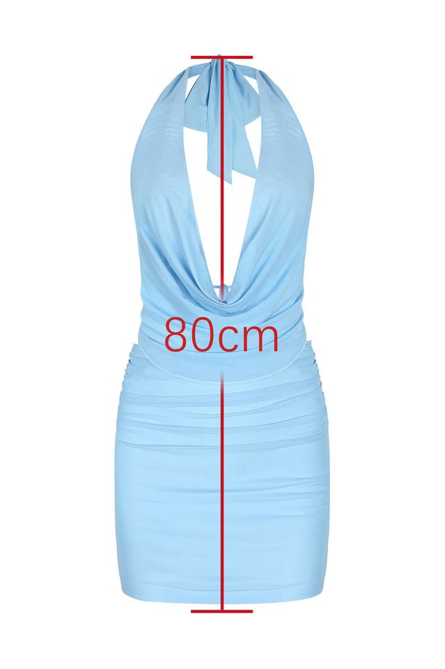 Willis Cowl Neck Party Mini Dress - WEUXS